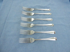 A VINTAGE SET OF SIX STERLING SILVER  OLD ENGLISH DESSERT FORKS LONDON 1952.