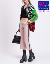 RRP€221 BLUGIRL Crepe Cropped Trousers IT40 US4 UK8 S Stretch Made in Italy