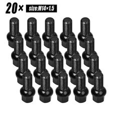 20x BLACK ALLOY WHEEL BOLTS -
