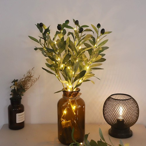 Battery led lit olive leaf - battery,