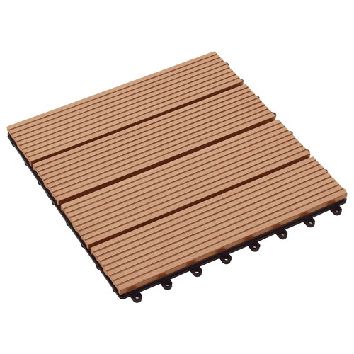 Decking tile teak 30x30cm wpc - decking,
