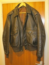 Schott A-2 Brown Leather Bomber Jacket. Size 52 XXL