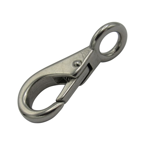 Stainless steel snap - steel, hook