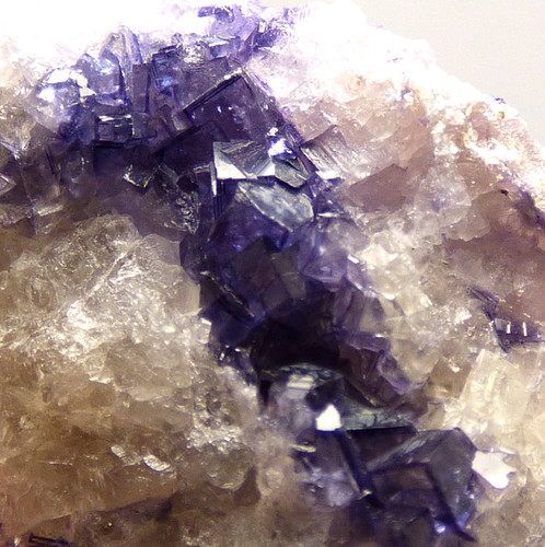 Blue john fluorite crystal - blue,