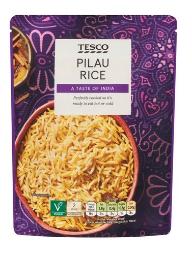 Tesco microwave pilau - tesco,