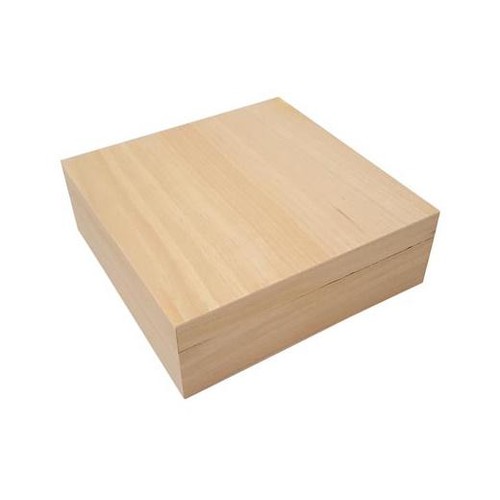 Bare wood box 21cm square - -,