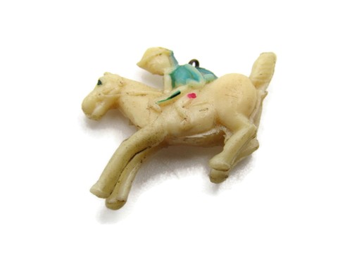 Vintage plastic horse jockey - &,