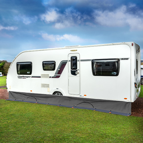 Maypole caravan draught - caravan, skirt