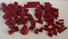 Lego dark red - dark, plates
