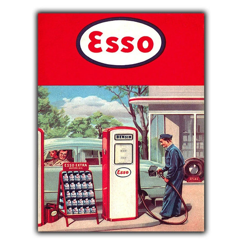 Esso garage petrol sign - garage, metal