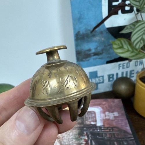 Vintage brass claw bell - brass, with