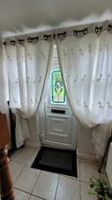 Curtains Cream Voile Over
