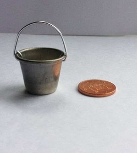 Galvanised bucket dolls house - bucket,,