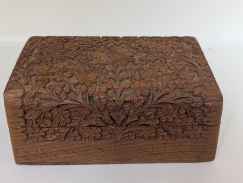 Vintage hand carved floral - vintage,