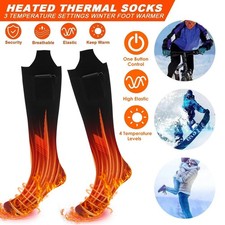 Electric Heated Socks Rechargeable 5V 5000mAh Battery Unisex Winter Foot Warmer