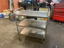 stainless steel workshop trolley bench used good condition