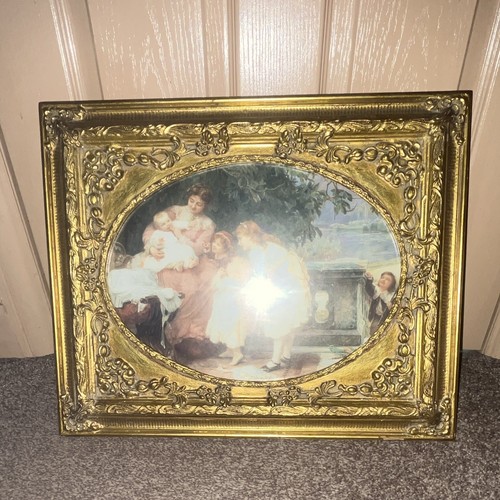 Ornate gold wooden photo frame - ornate,