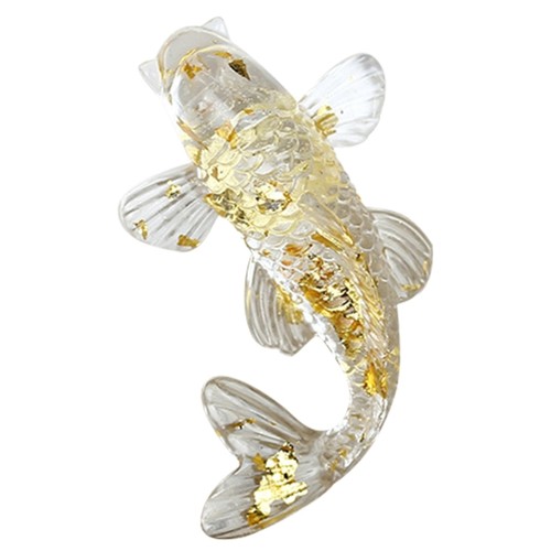 Natural crystal fish figurine - natural,