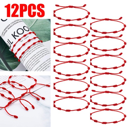 12pc lucky red string bracelet - 12pc,