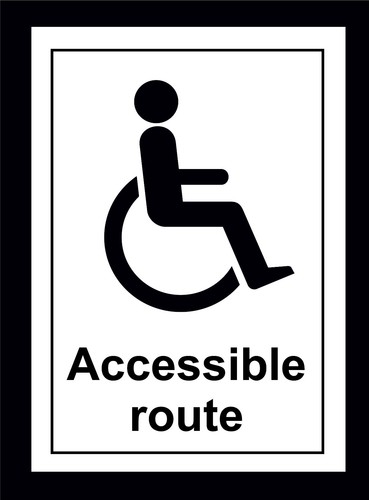 Accessible route sign - accessible,