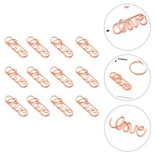 20 Pcs Practical Memo Clip Creative Paper Holders Clips Rose Golden Memo Holder