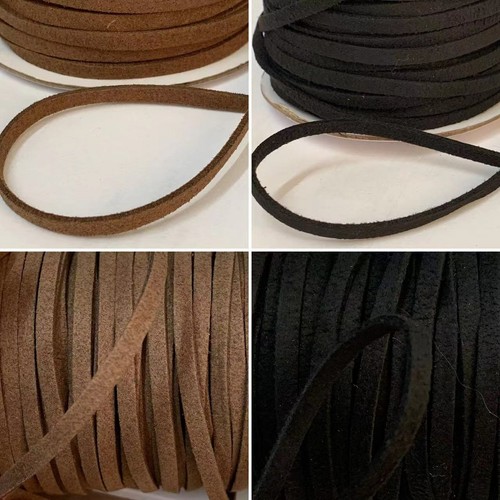 4mm wide soft faux suede - soft,