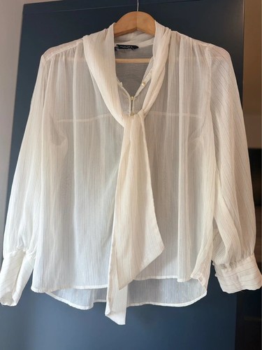 Zara cream gold lurex pussy - zara,