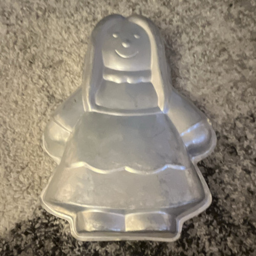 Silver girl character - girl, shaped