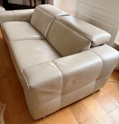 Natuzzi taupe leather - taupe,