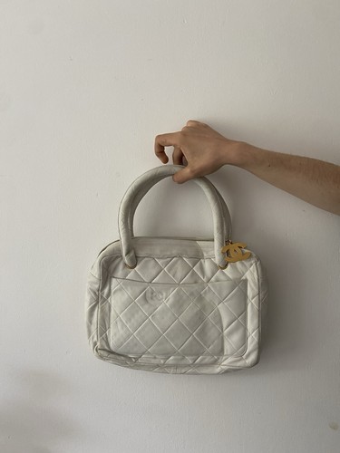 Vintage white chanel handbag - vintage,