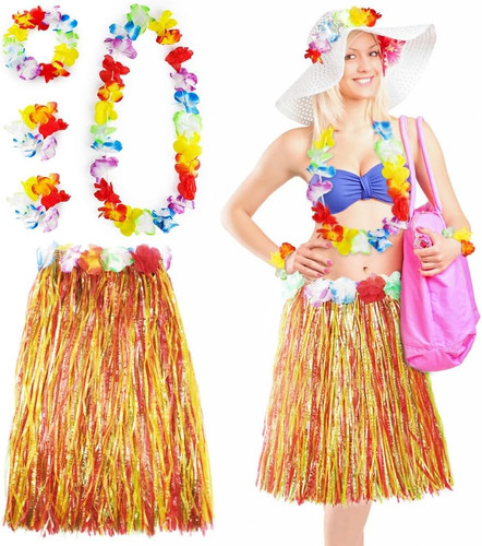 Hawaiian grass skirt pcs - hawaiian, skirt,