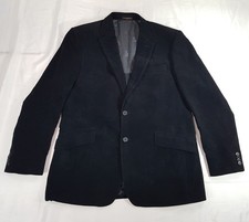 SIMON CARTER SIZE 42R  M MENS BLACK COTTON MOLESKIN SMART CASUAL BLAZER JACKET