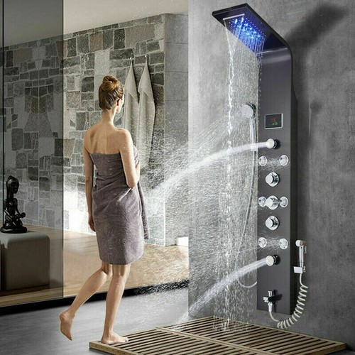 Led rain waterfall shower - rain,