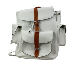 Grafea White Leather Backpack Made in England Laptop Bookbag Satchel Rucksack