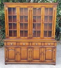 TITCHMARSH & GOODWIN SOLID OAK LIBRARY BOOKCASE RL.20958/AH
