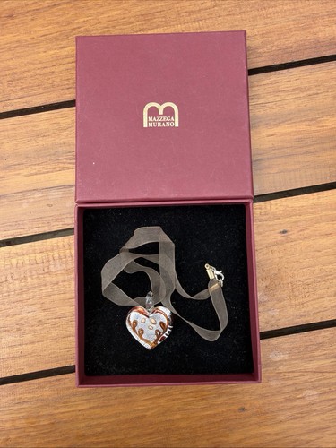 Mazzega murano glass heart - mazzega,
