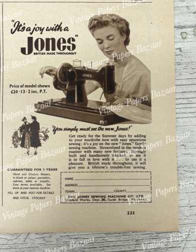 1950s jones sewing machine - 1950s,