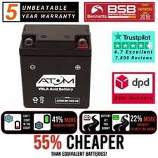 6N6-3B Atom AGM Motorcycle Battery 6V for Kawasaki KE 125 1975-1983