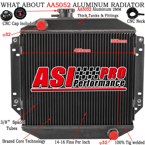 2rows radiator fit ford escort - radiator,
