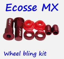 Yamaha YZ250F WR250F APICO Wheel Bling Kit Red Rim Lock Nuts Dust Caps