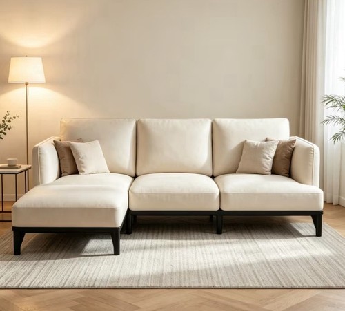 Seater sofa with footstool - 3,