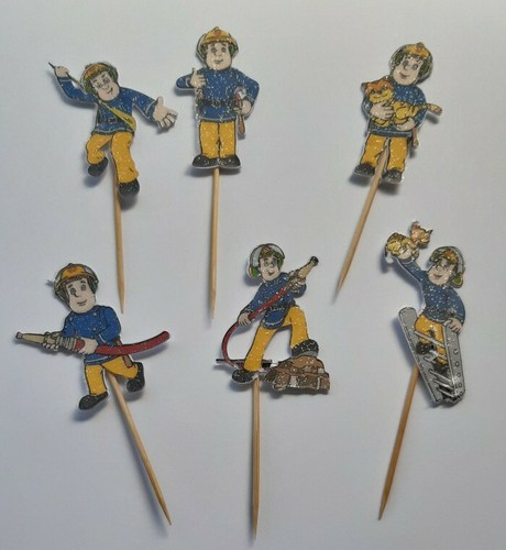 Fireman sam cupcake toppers - 12,