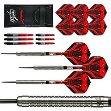 Tungsten Darts Set 22g 24g 26g 28g Super Cobra Dual Ringed Silver Phase 1 Style