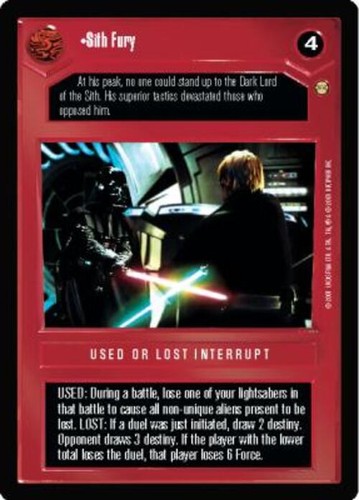Sith fury star wars ccg - fury,