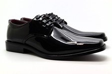 Mens Formal Shiny Patent Party Oxford Lace Up Wedding Office Tuxedo Dress Shoes