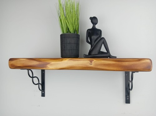 Chunky wooden aged shelf - aged,