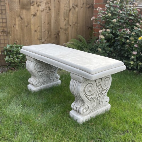 Large straight garden bench - straight,