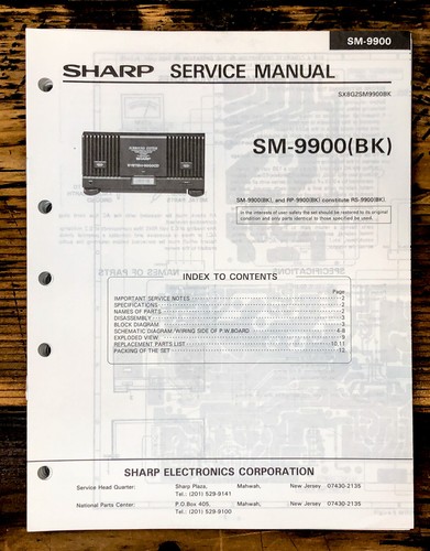 Sharp 9900 amplifier - sharp, sm-9900
