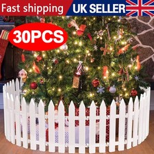30PCS Christmas Tree Fence White Plastic Fence Christmas Tree Home Decorative V