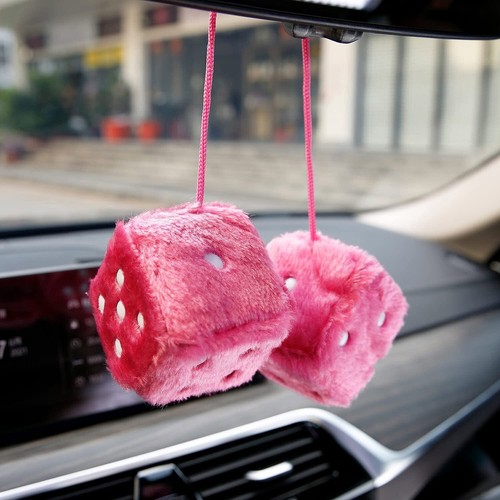 Pink retro hanging dice - retro,